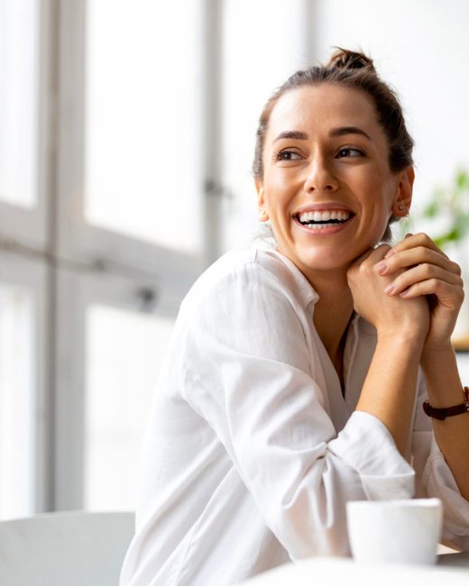 Woman in office workspace