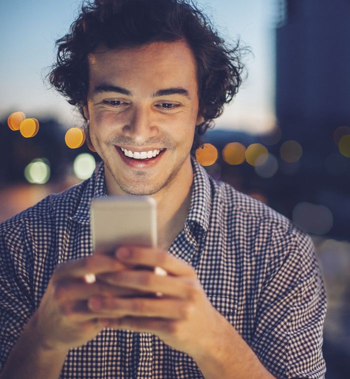 Women playing on phone
